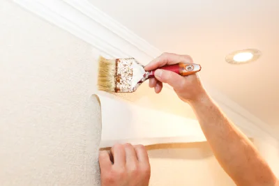 Pose de papier peint à Espenel — revêtements muraux et toiles de verre